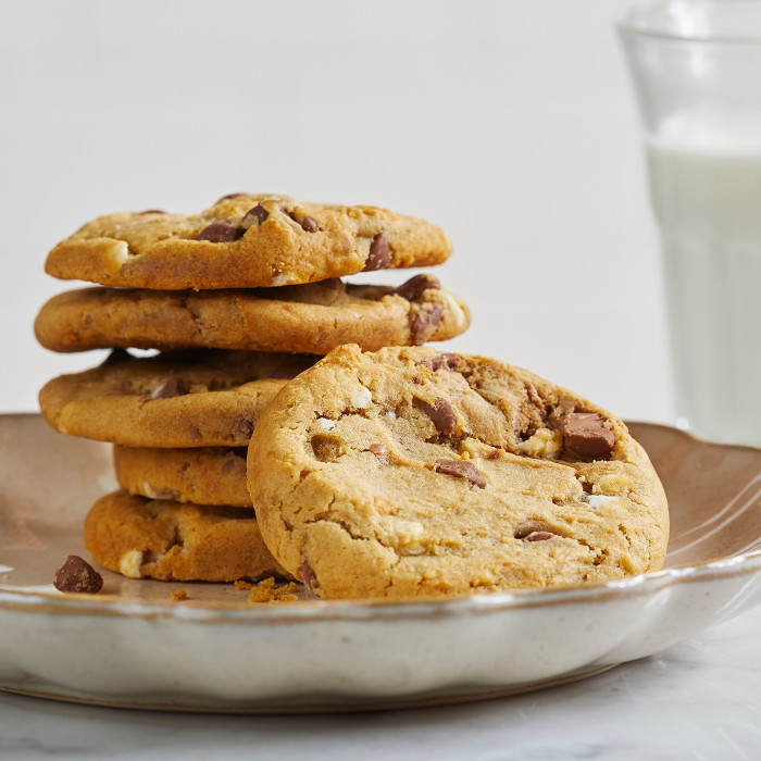 Stack of cookies on a plate