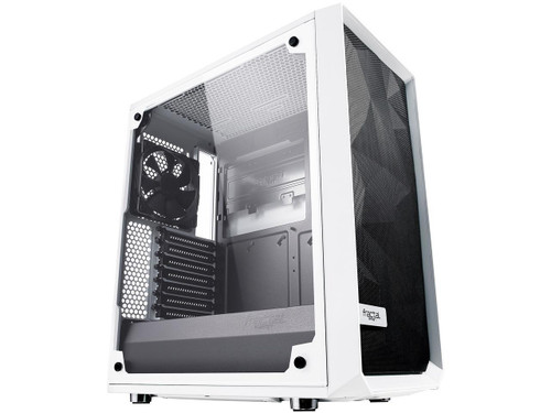 Fractal Design FD-CA-MESH-C-WT-TGC Meshify C White - TG Computer Case Meshify strikes an aggressive pose in the Fractal Design lineup with unparalleled cooling performance and a defiant new look. Like diamond facets, the angular asymmetry of the Meshify C.