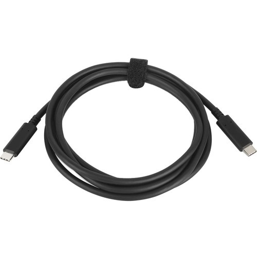 Lenovo 4X90Q59480 USB-C to USB-C Cable 2m Lenovo USB-C to USB-C Cable 2m - 6.56 ft USB Data Transfer Cable for Monitor, Docking Station - First End: 1 x Type C Male USB - Second End: 1 x Type C Male USB - 5 Gbit/s - Black