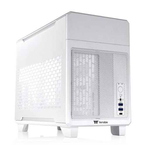 Thermaltake TR100 SFF Mini-ITX PC Case – Snow Edition (White)
