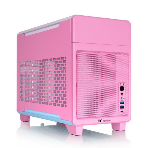 Thermaltake TR100 Bubble Pink Mini-ITX PC Case – Stylish Compact Chassis