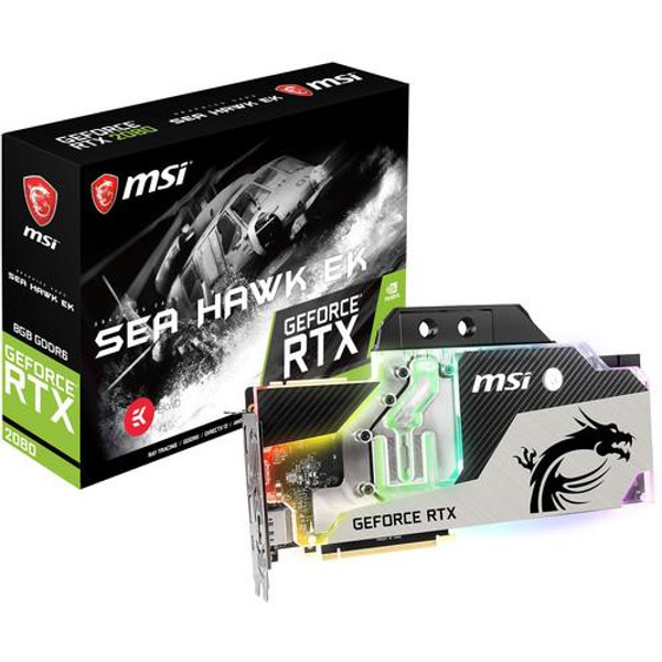 MSI NVIDIA GeForce RTX 2080 SEA HAWK EK X G2080SHEKX 8GB GDDR6 HDMI/ 3DisplayPort/ USB Type-C PCI-Express Video Card