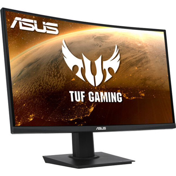 Asus TUF VG24VQE 23.6" Full HD Curved Screen WLED Gaming LCD Monitor Enjoy liquid-smooth experiences as you take on the competition and explore vast open worlds with the ASUS TUF Gaming VG24VQE 23.6" 16:9 Curved FreeSync 165 Hz VA Gaming Monitor. Featuring a curved design and 178° viewing angles.