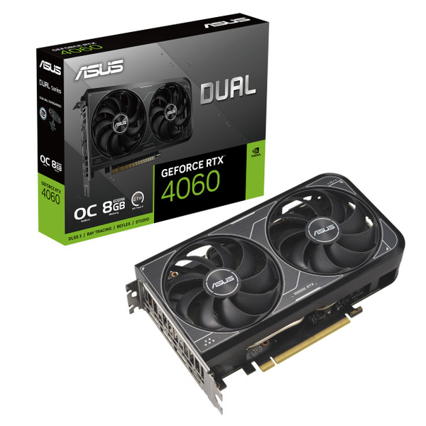 ASUS Dual GeForce RTX™ 4060 OC Edition 8GB GDDR6 V2 – Compact High-Performance Gaming GPU