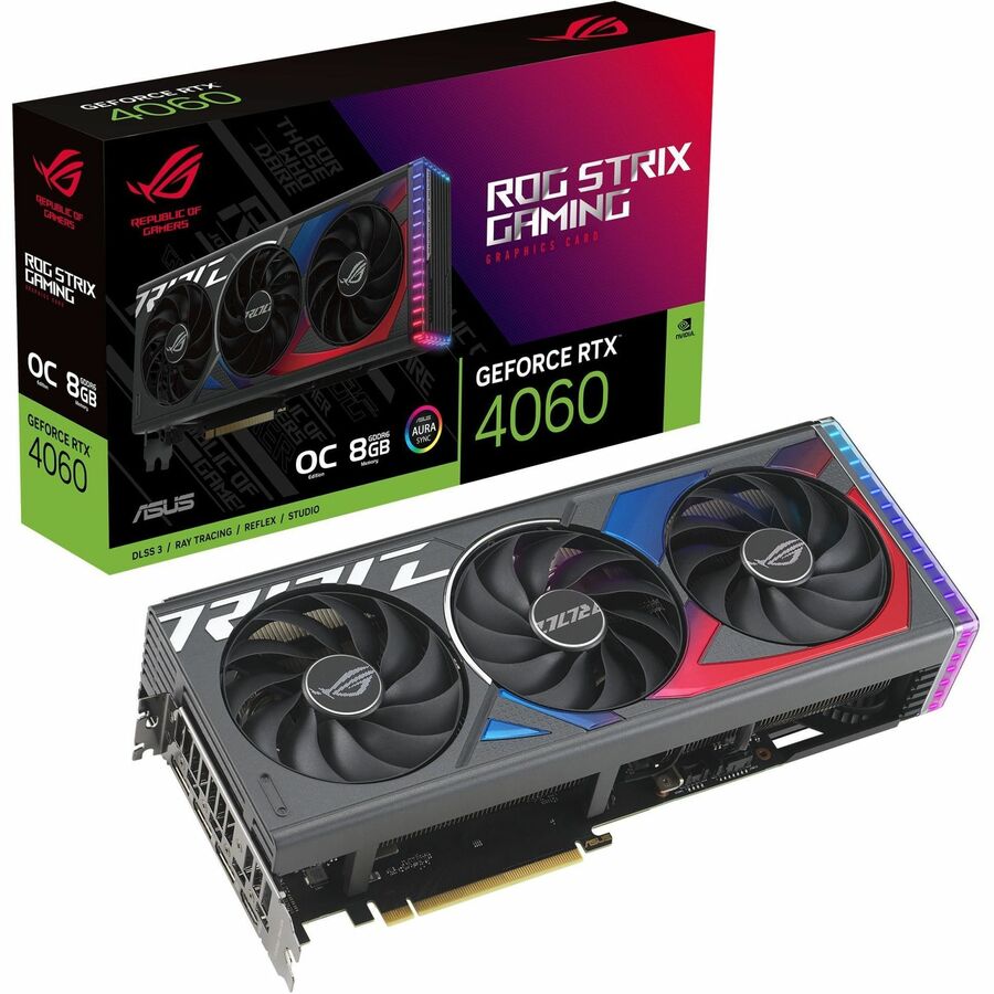 Asus ROG NVIDIA GeForce RTX 4060 8 GB GDDR6 ROGSTRIXRTX4060O8GGAM Video Card