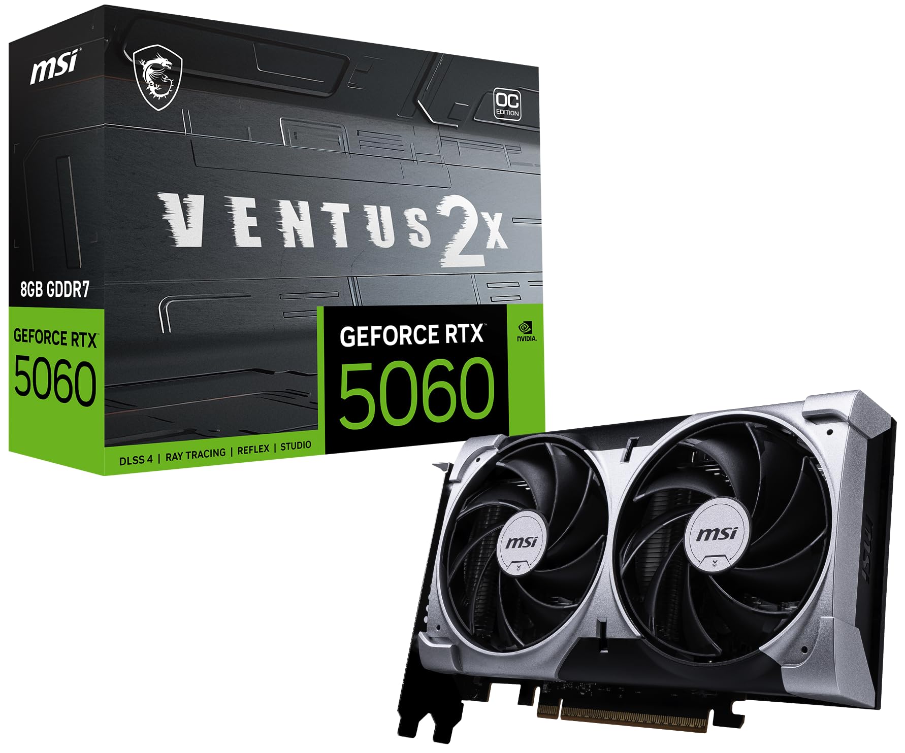 MSI GeForce RTX™ 5060 8G Ventus 2X OC – Dual-Fan Ada Lovelace