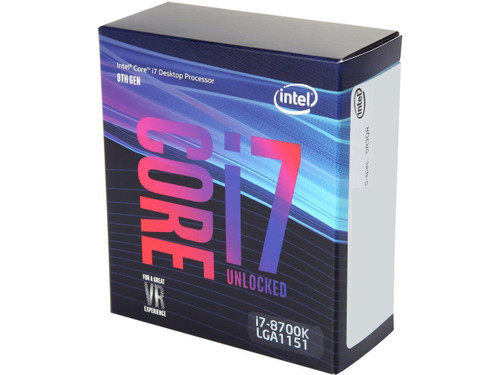 Intel Core i7-8700K Hexa-core (6 Core) 3.70 GHz Processor - Socket H4  LGA-1151 - Retail Pack