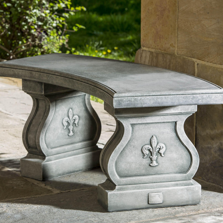 Campania Fleur De Lys Curved Garden Bench 