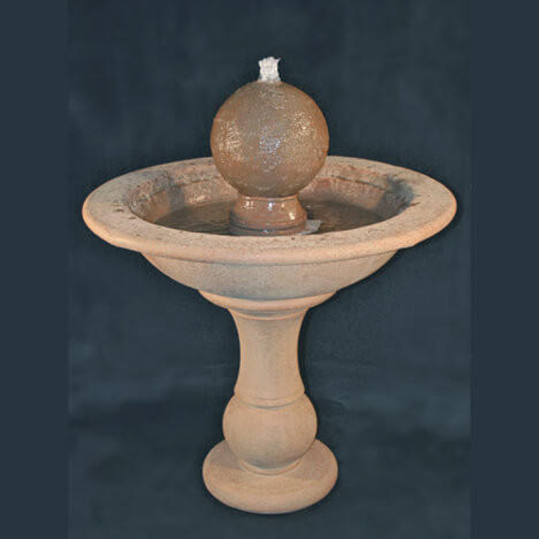 Fiore Stone Tall Garden Sphere Fountain 