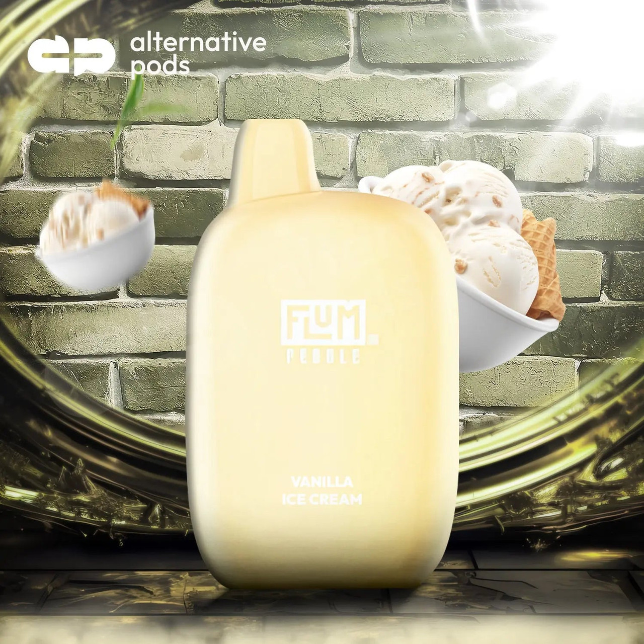 flum pebble vanilla ice cream 6000 Disposable Clearance! Flavours:Watermelon Kiwi Flavour Beast Fury Breeze Pro - Peach
