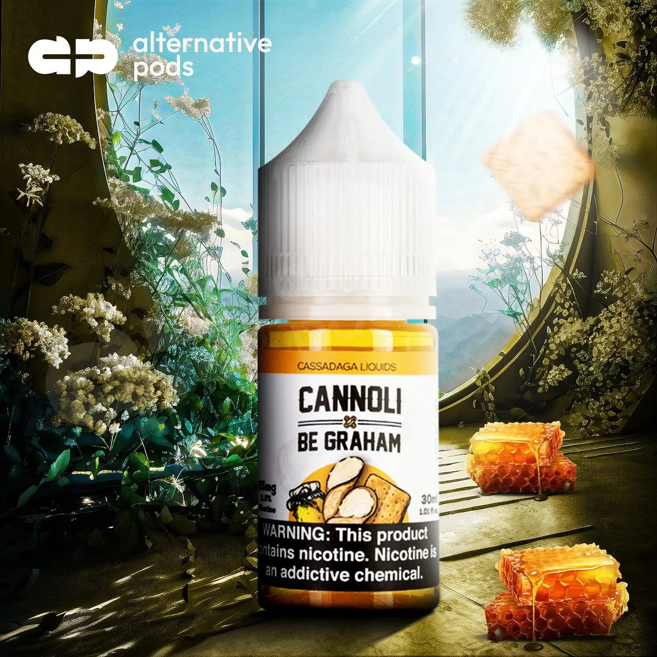 graham smoke and vape Cassadaga Salt - Cannoli Be 30mL - Alternative pods E-liquid flavor:Other on-sale how to reset geek cold milk.