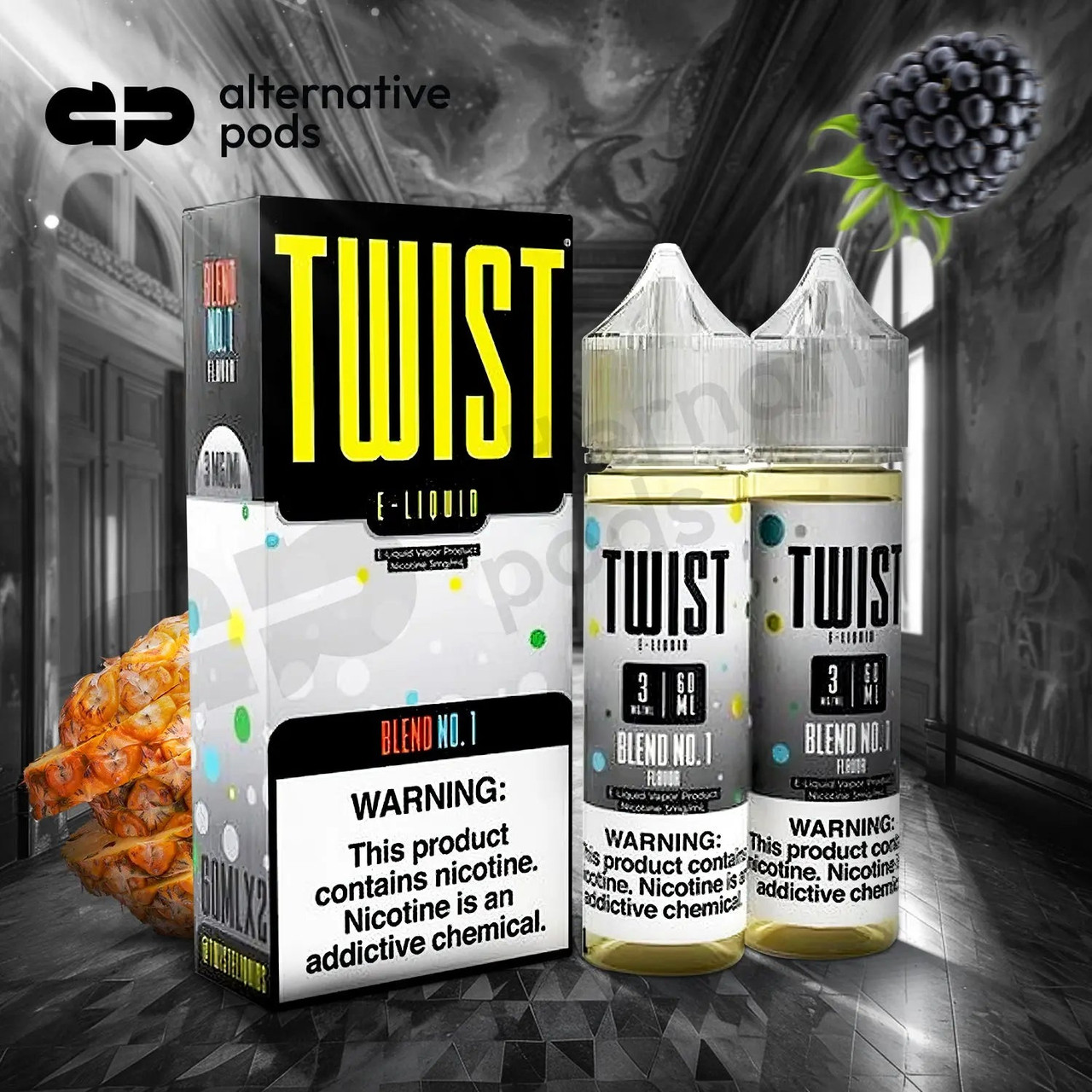 twist vape juice blend no 1 E-Liquid 120ML (60ML x 2) - Alternative pods Mr Fog NOVA 36K Profile:Grape Strain-Effect:Anytime - Wedding Cake