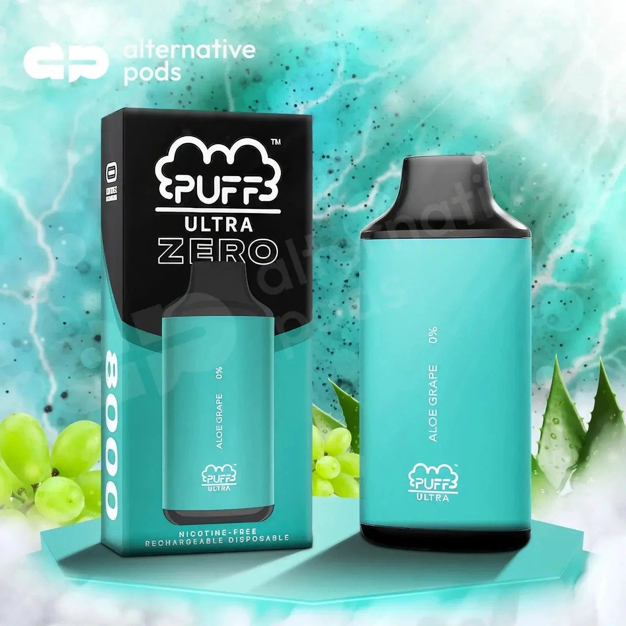 disposable vapes buy online Puff Ultra 0% Zero Nicotine (8000 Puffs) Flavour:Red Apple Ice Vaporesso XROS COREX Top-Fill StrawMelon