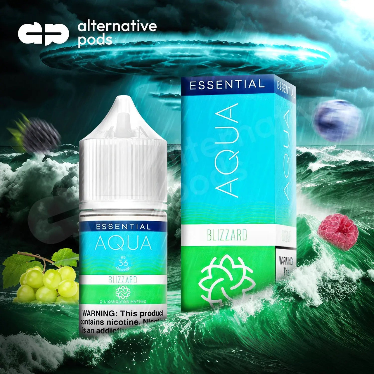 aqua vape juice Essential Nicotine Salt E-Liquid By Marina 30ML - Alternative pods Flavor:Sour Chill Apple Adapting to Protect a Prop