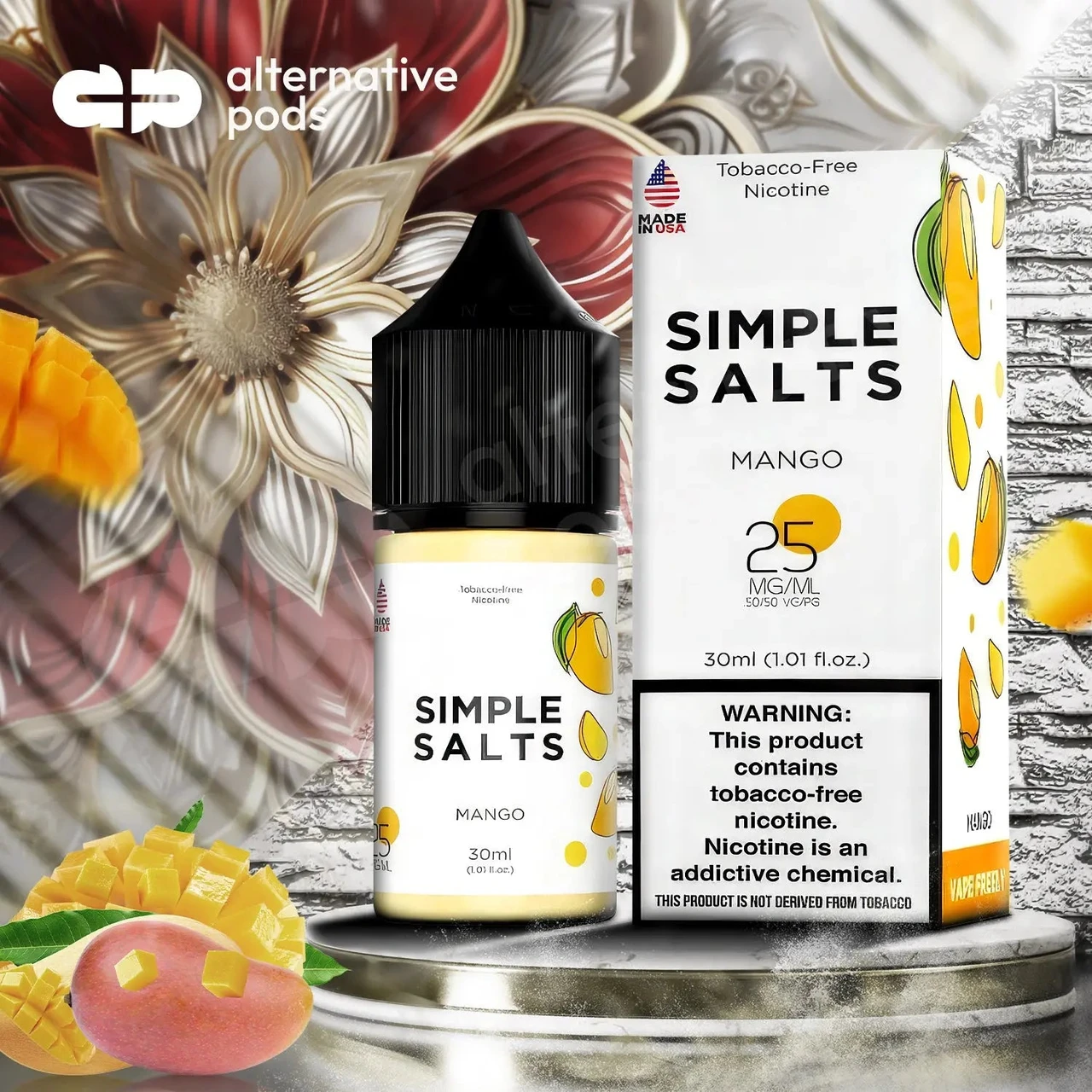 salt nic vape Simple Salts Tobacco Free Nicotine E-Liquid 30ML - Alternative pods Foger Magnetic Charger: Complete MVP Please Choose Colour:Mist White
