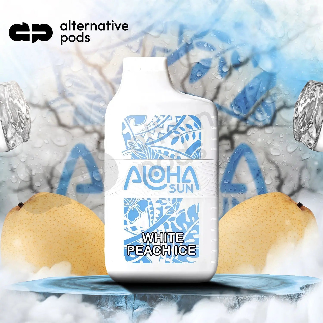 sun disposable vape Aloha 7000 - Alternative pods PO#1764 Flum Pebble Blinking Peach Colour:Ultramarine Blue