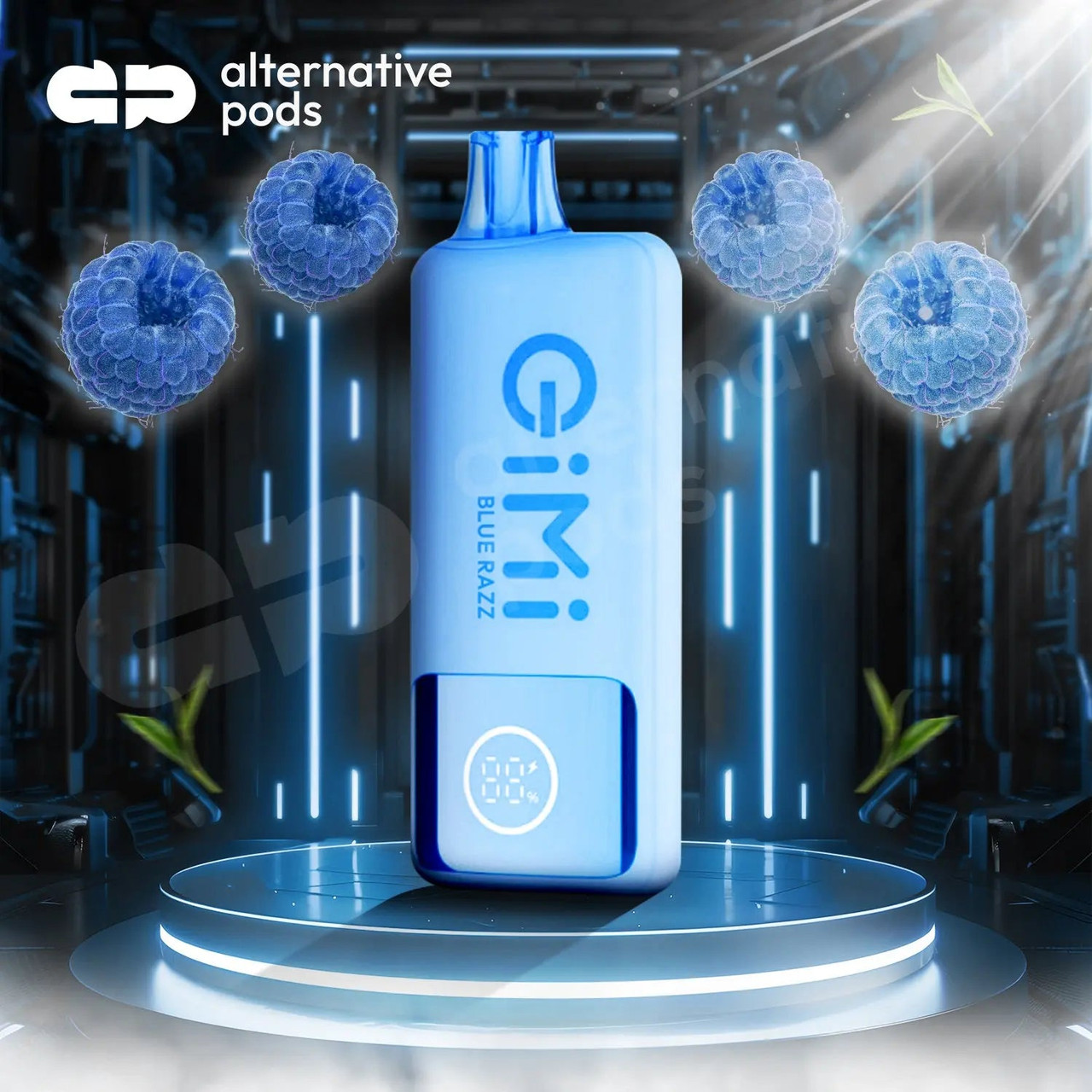 blue and white vape GiMi 8500 Disposable 5% by FLUM Excise 28.00 Choose Flavor:American Tobacco Vuse Alto Pod Leaking