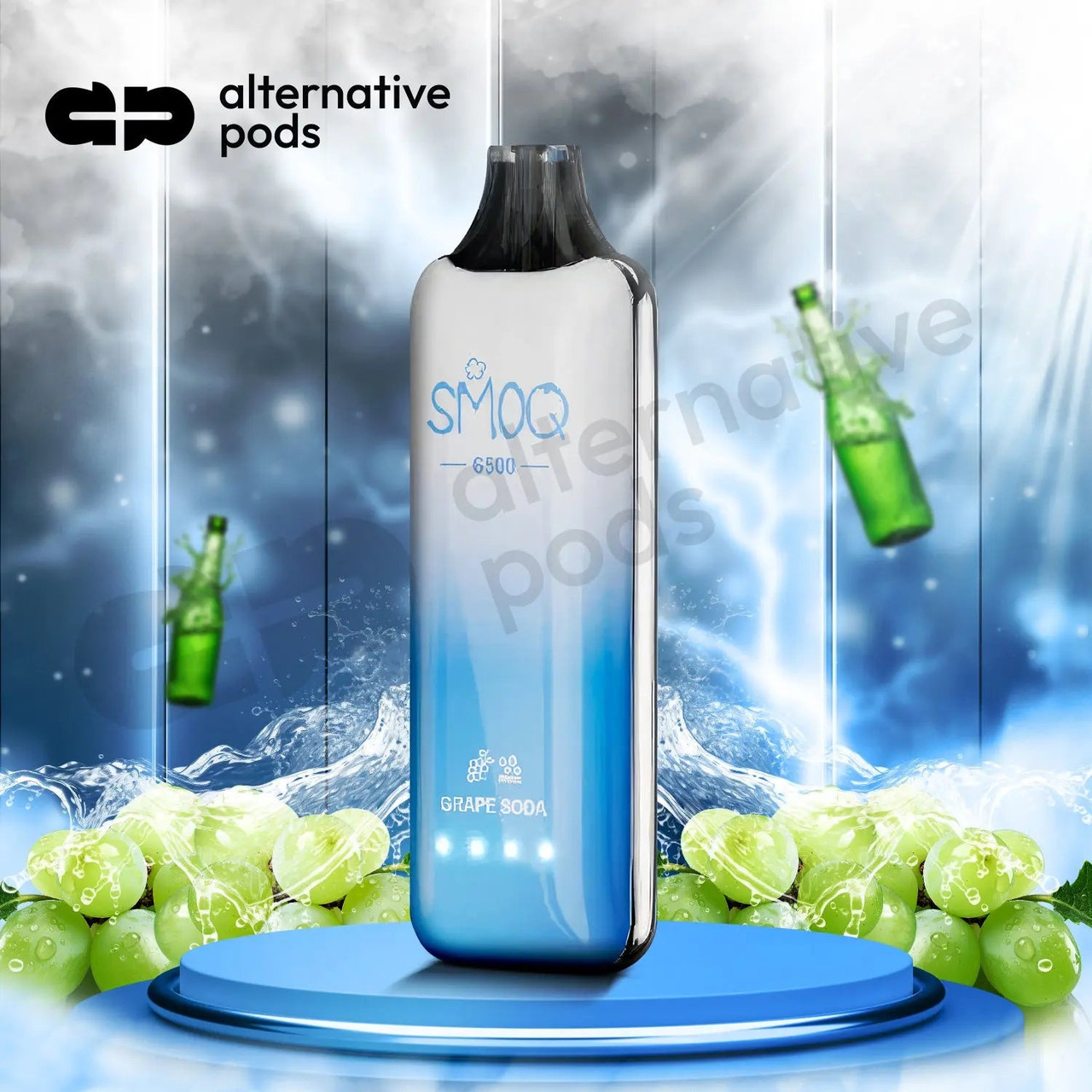 soda flavored vapes SMOQ 6500 Disposable Vape 5% Button-Activated Vapes Flavor::Rainbow Skt Shop Fling Disposable E