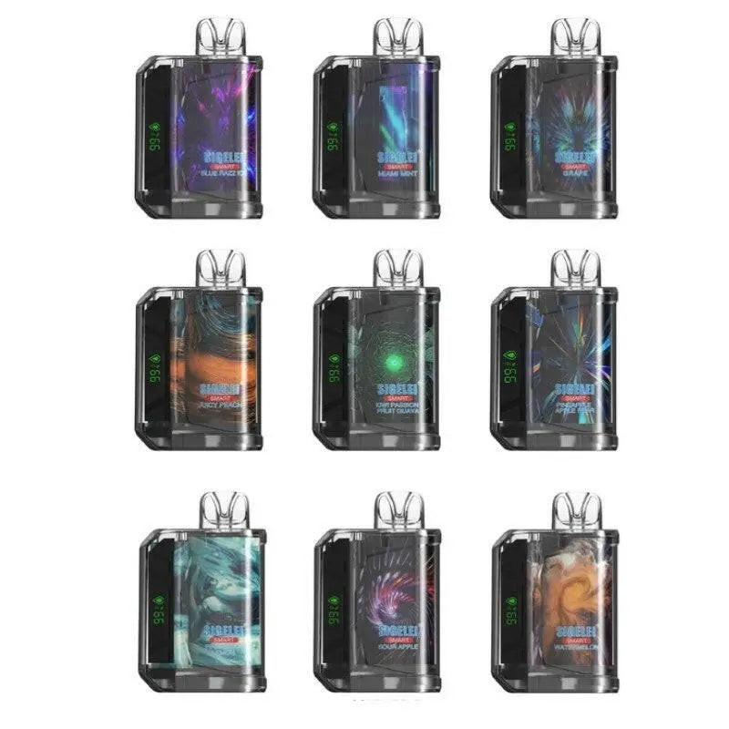 disposable smart vape Sigelei AC10000 Flavour:Gusto Green Apple SKIP_AV TBO Crystal Bar Vape