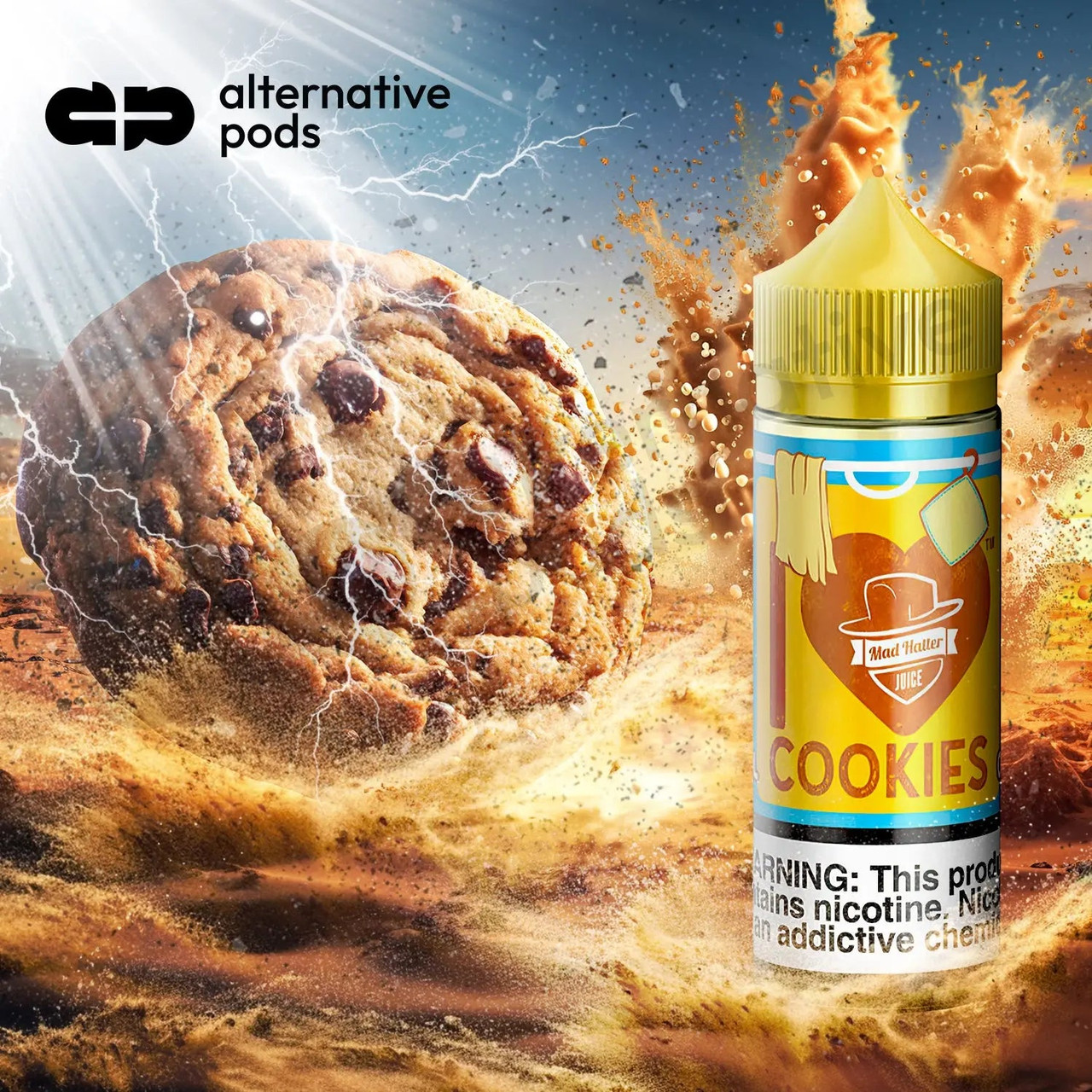 mad hatter vape juice I Love Cookies By E-Liquid 60ML - Alternative pods White Gummy Watermelon RAZ Snowboard Select Flavor ::Coconut Paradise