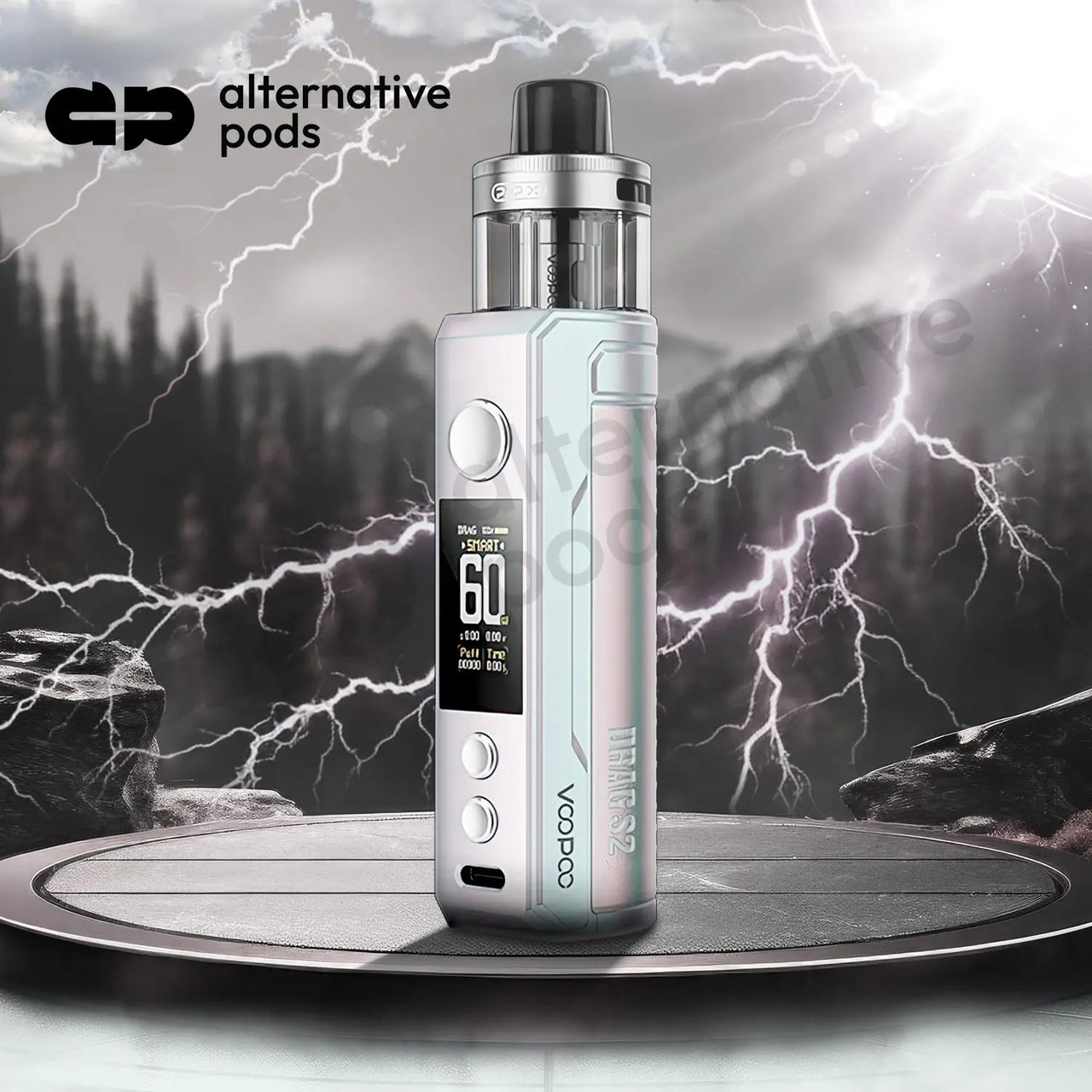 voopoo drag s2 60w starter pod kit 2500mAh System Mango Banana Ice Strawberry Watermelon Disposable Vape Flavour:Pink Guava 3%