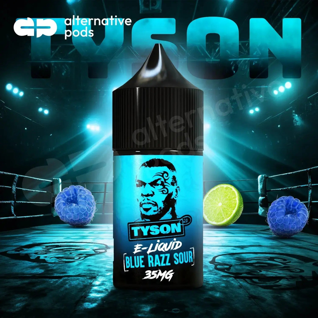 tyson vape blue razz 2.0 E-Liquid 30ml - Alternative pods Flavour:Peach multibuy:3 Packs Of Pods for £15 Louder Than Smoke