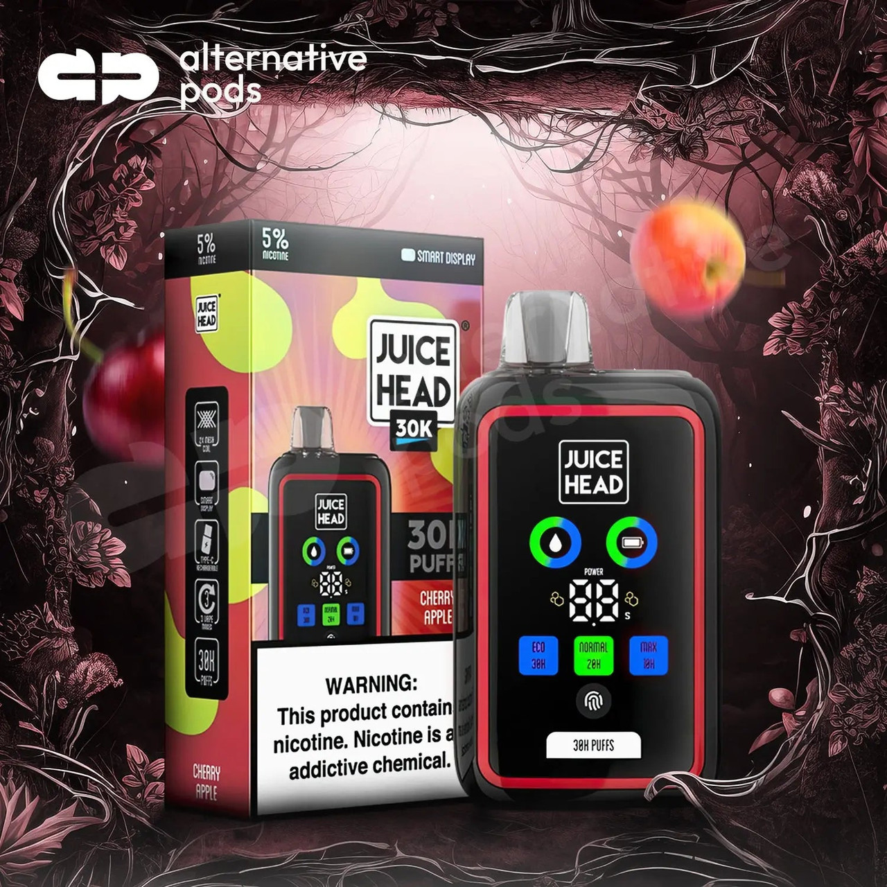 juice head disposable vape 30K - Alternative pods Colours:Dawn Purple Vozol Gear Review Vuse ePod Prefilled Cartridge