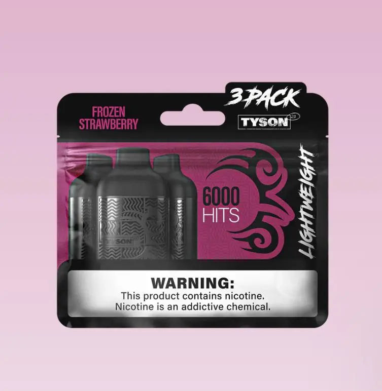 tyson vape disposable 2.0 Lightweight 6000 Hits: Powerful Vaping Trio 2000 puffs x3 Colour:California Orange LALA BAR flavors How do you guys