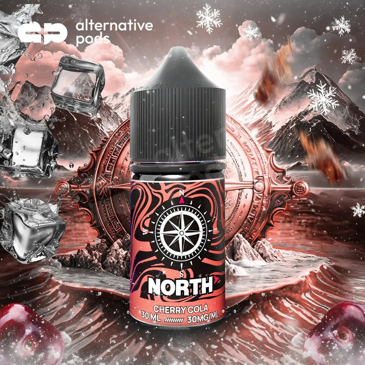 30mg vape juice North Nicotine Salt E-Liquid 30ML global_option: voopoo-pnp-x-replacement-coils FLAVOR:Miami Mint Pod Juice X Raz