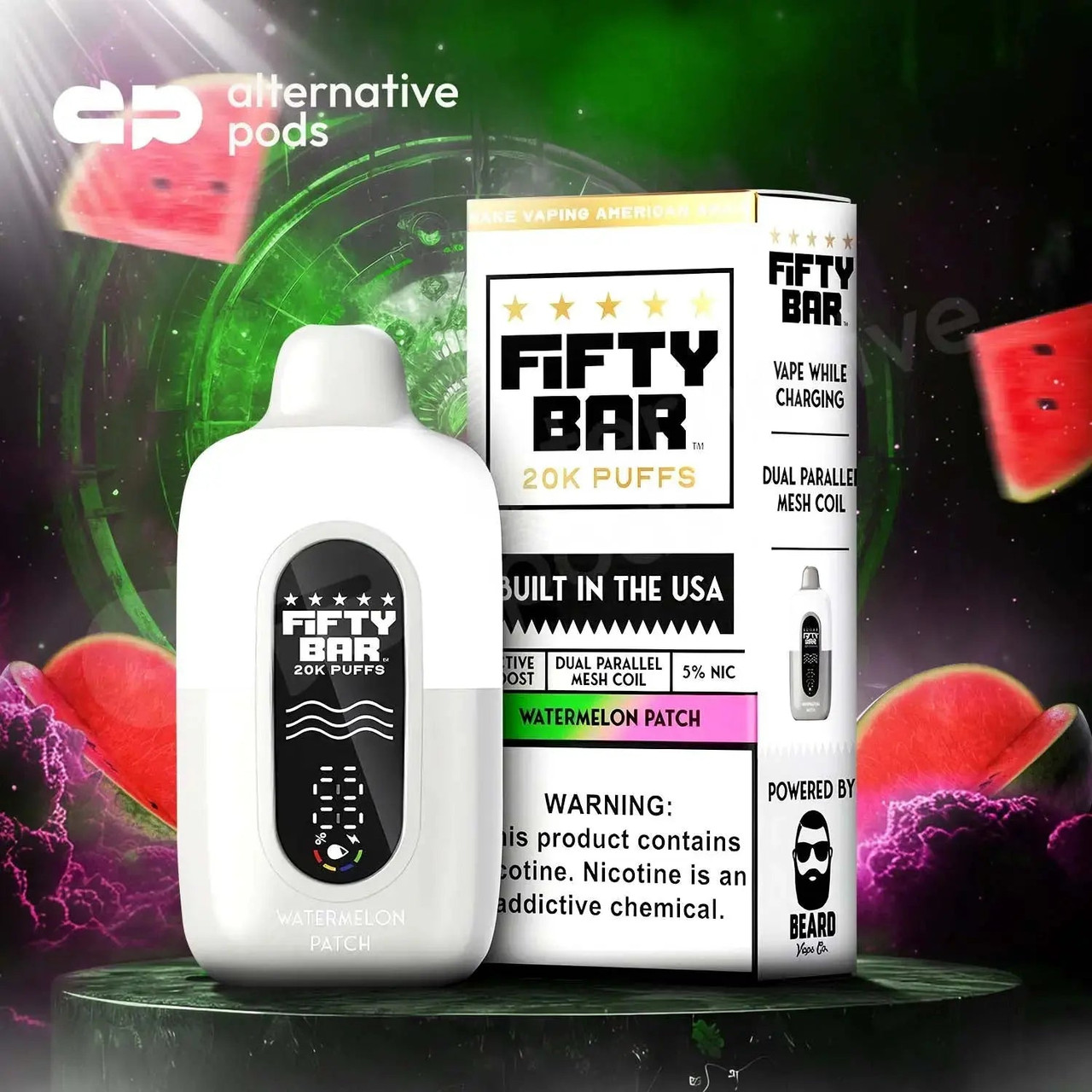 fifty bar vape watermelon patch 20K Disposable 20,000 Puffs & 5% Nicotine YMM_2014_Dodge_Charger_36L_V6 Flavours:Flavourless Menthol Vape Juice |