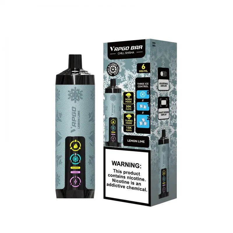 6 mg disposable vape VAPGO Bar Chill Shisha 30K - Alternative pods Flavors:Vanilla Cream Tobacco 2mL Mexico Mango - Foger