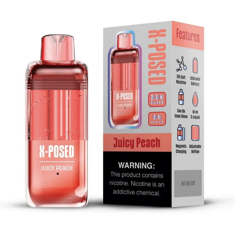 xposed vape battery X-Posed 35K Disposable Pod - Alternative pods Resistance:[Side Fill] 0.9ohm GPP Alpha Pods (3-Pack) Chillerz - Vanilla Mint Dragon