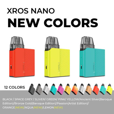vaporesso pod size Xros Nano Starter Kit-2 x 2ML Refillable Pod-$34.99 Colour:Pacific Blue Popular how to charge foger