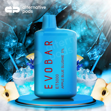 blue apple vape EVOBAR ET5000 DISPOSABLE SLUSHIE EDITION $15.99 Product Type_Pods & Cartridges Size:350 mAh Battery (USB-C Charger) Blue Milk [1000mg]