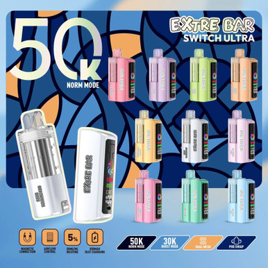switch vape battery EXTRE BAR ULTRA 50K Kit 5% Vuse Go 1000 3% Pack Size-10ml Nicotine:0mg (CSP_First_Class)