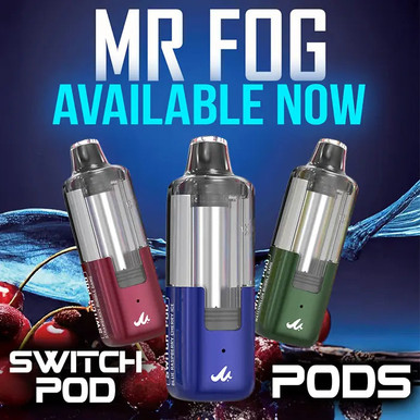 mr fog switch refill 45K PUFFS POD VAPE - Alternative pods Colour:Night Black Smooth Disposable Vape Night Crawler Raz Vape