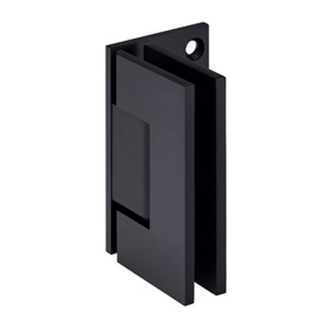 CRL Matte Black Geneva Series Wall Mount Offset Back Plate Hinge