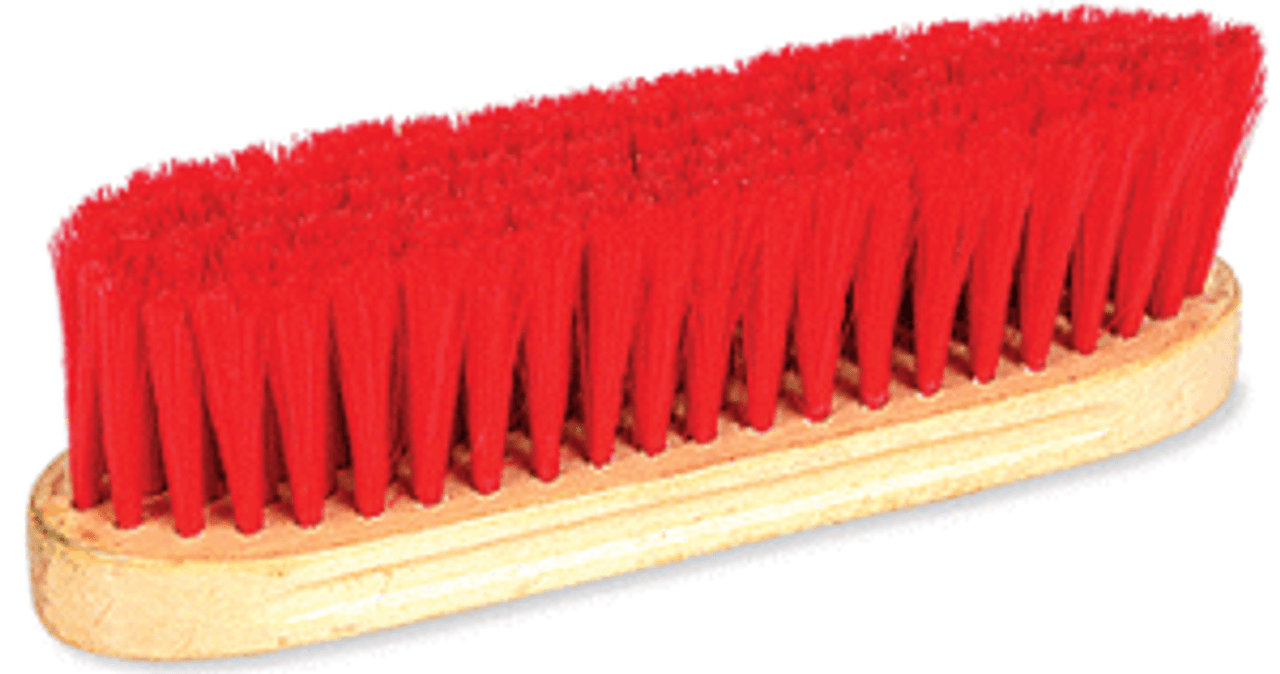Hilason 7-5 /8 Inch Plastic Dandy Horse Brush-Red