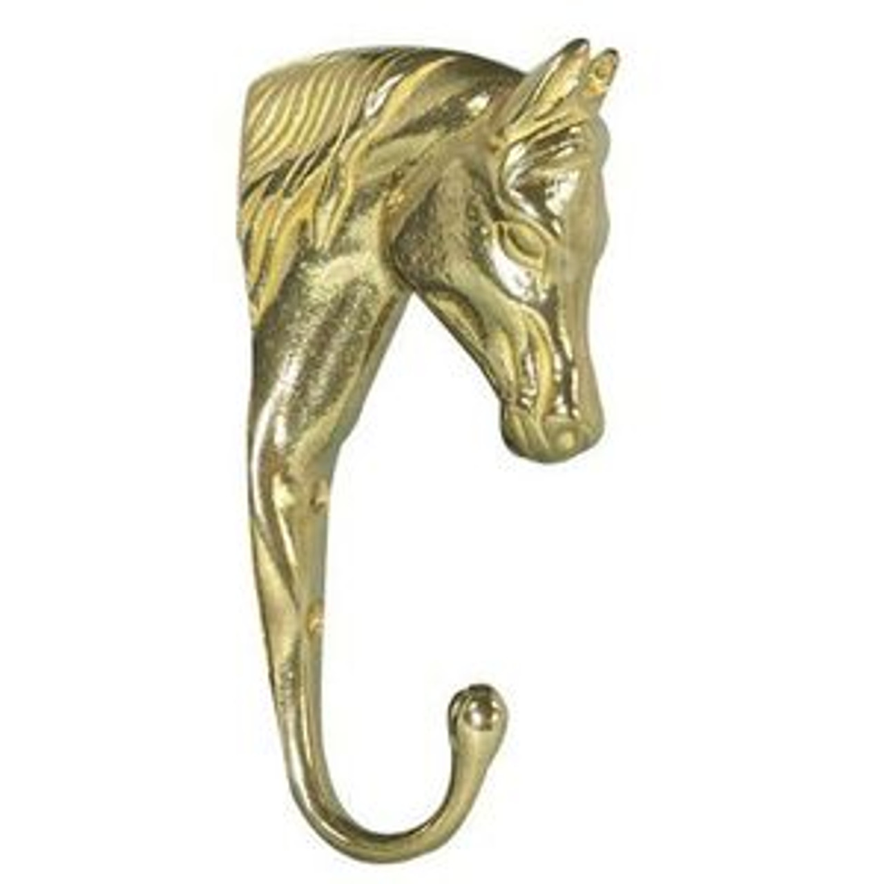 Large Horse Head Hook - Brass — Horse and Hound Gallery