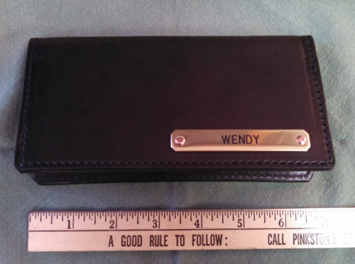 Check Book Cover with Engraved Nameplate