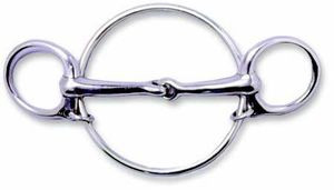 Bit Dexter Ring with half Cheek - Pinkston-s Turf Goods