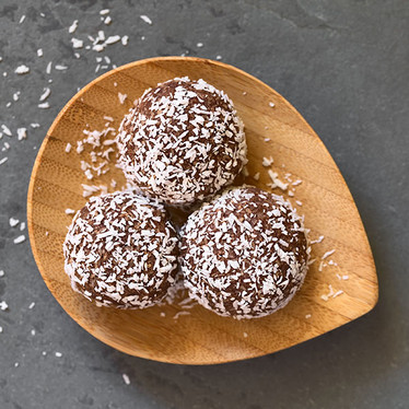 Cacao Bliss Balls & Matcha Coconut Slice Recipes