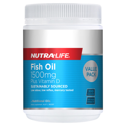 Omega 3 Fish Oil 1500mg + Vitamin D