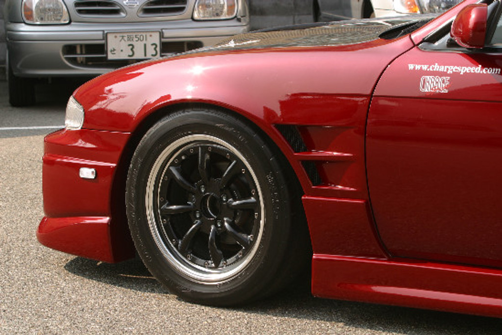 CS7074FK2 - Charge Speed 1995-1998 Nissan 240SX S-14 Conversion to S-15 Wide Body Complete Kit With Vented FRP Hood