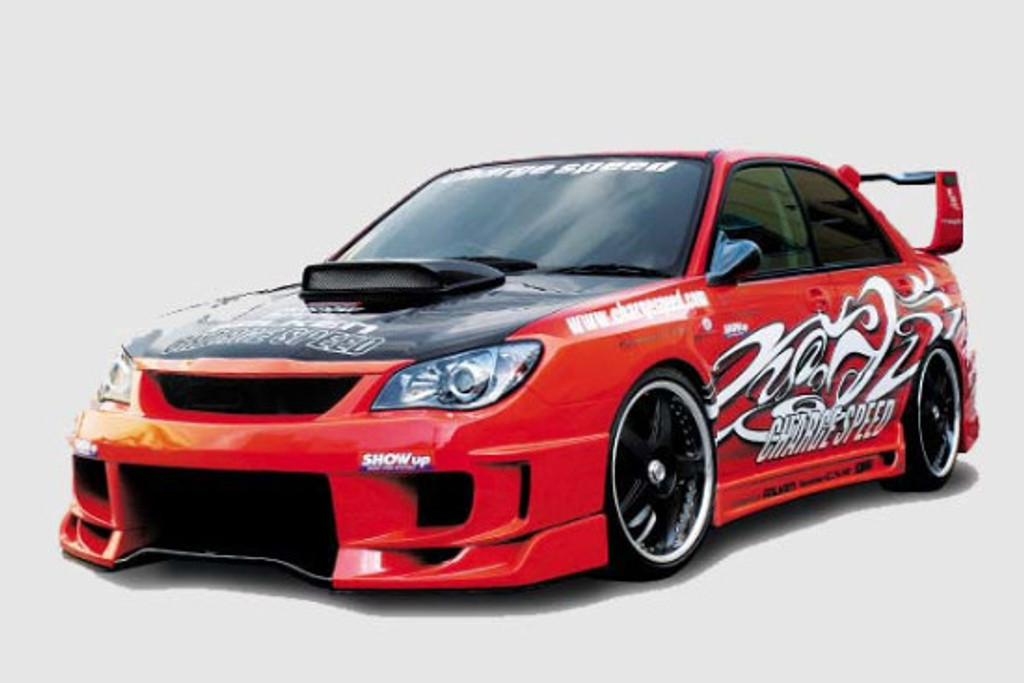 CS975FKD - Charge Speed 2006-2007 Subaru Impreza GD-F HawkEye Type-2 Full Bumper Kit With 3-D Carbon Center