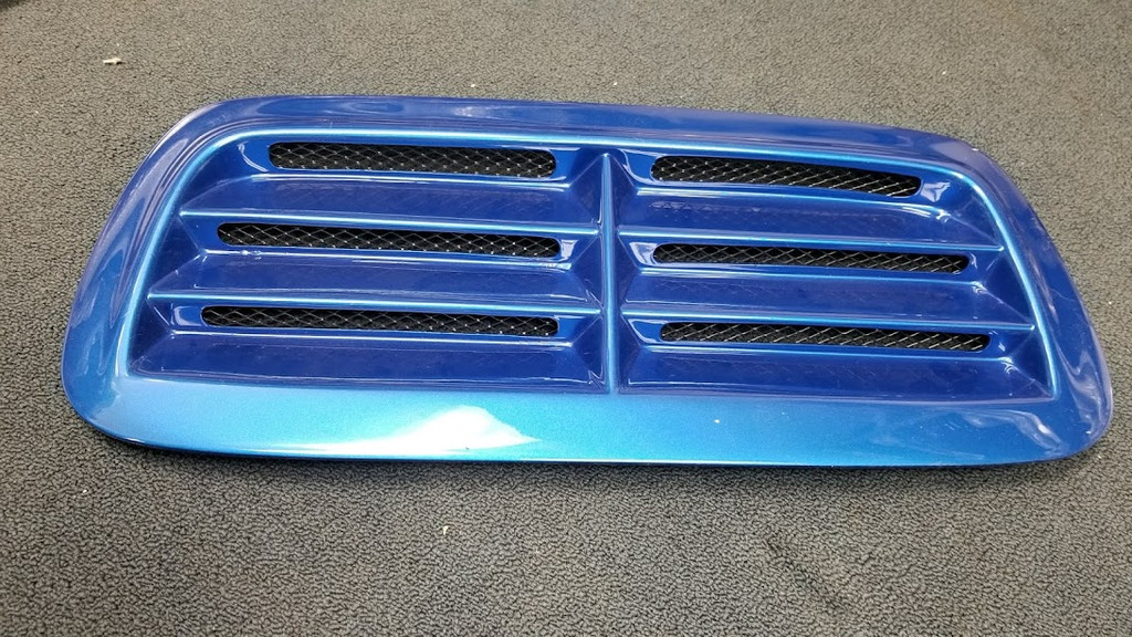 CS978HDOB - Charge Speed 2002-2003 Subaru WRX GD-A FRP Outlet Style Hood Duct PAINTED FACTORY BLUE