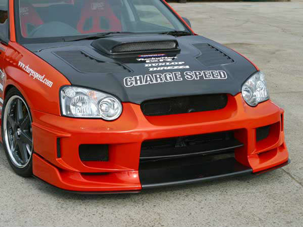 CS977FKSA - Charge Speed 2005 Subaru Impreza GD-B Peanut Eye Type-2 Full Bumper Kit With Straight Carbon Center with Rear Over Fender Caps