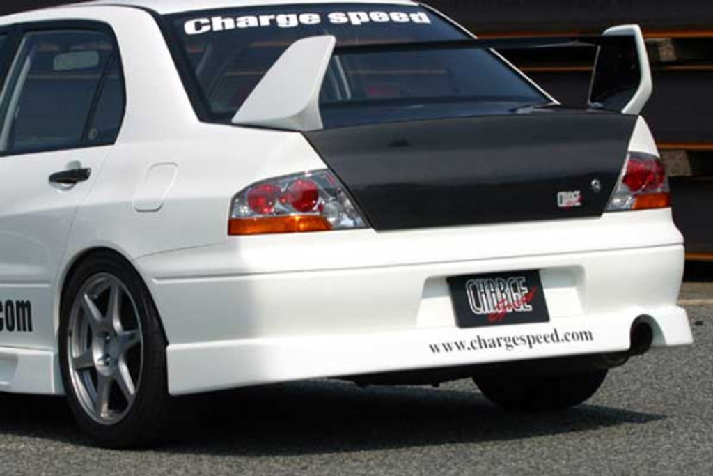 CS424RS - Charge Speed 2002-2005 Mitsubishi Lancer Evo VII & VIII Rear Skirt-Fit JDM Only (Japanese FRP)- MUST USE JAPANESE BUMPER COVER