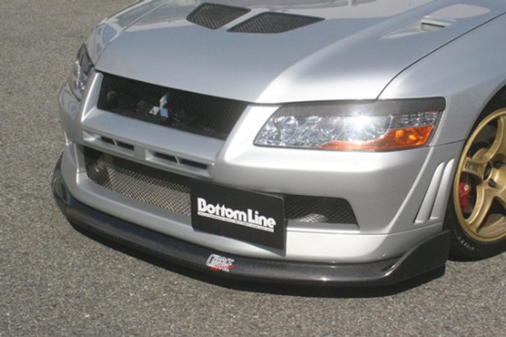 CS423FLC - Charge Speed 2002 Mitsubishi Lancer Evo VII Bottom Line Front Lip Carbon JDM FIT ONLY