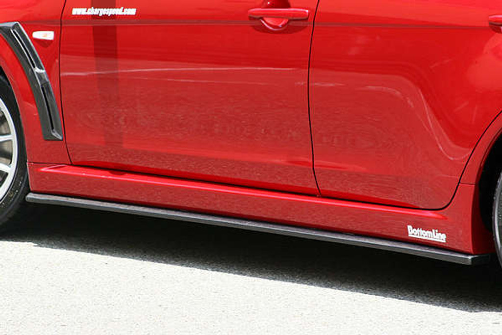 CS428SS1F - Charge Speed 2011-2017 Mitsubishi Lancer Evo X Bottom Line Type-1 Side Skirts FRP